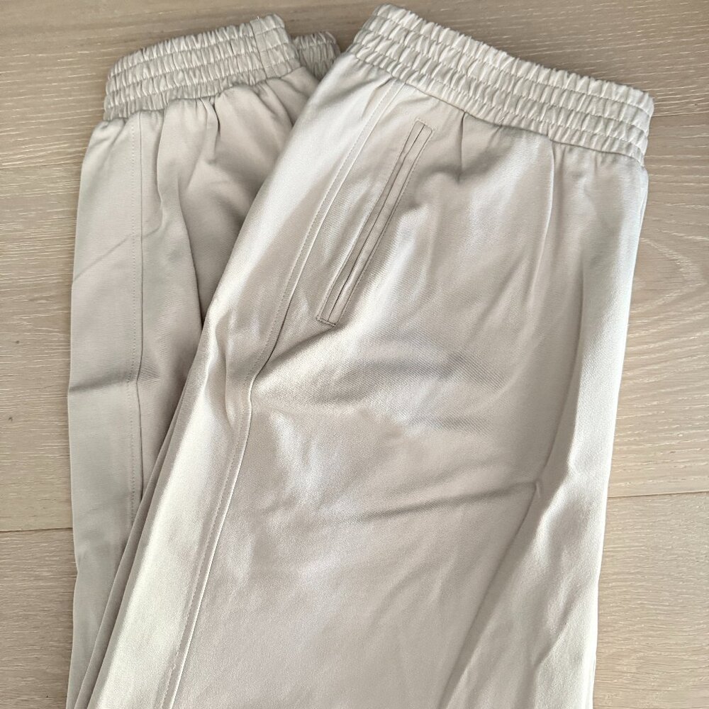 NWOT BCBGMAXAZRIA Womens Ivory Elastic Waist Joggers Pants Size L